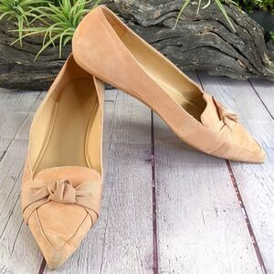 Franco Sarto Adrianni Pointed Toe Knotted Loafers, Peach